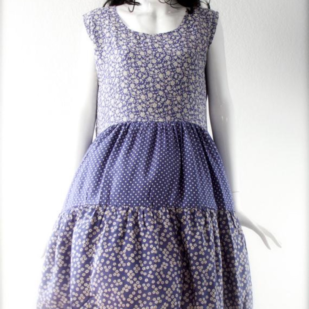 1980's ZERO India Sequin Floral Dress
